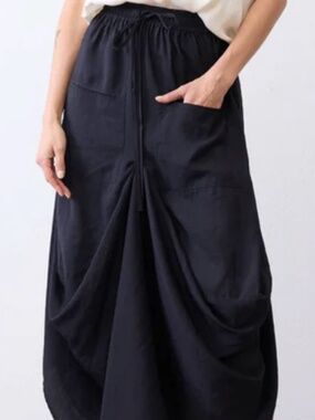 Ruti Light Poplin Go-To-Skirt-Black XS